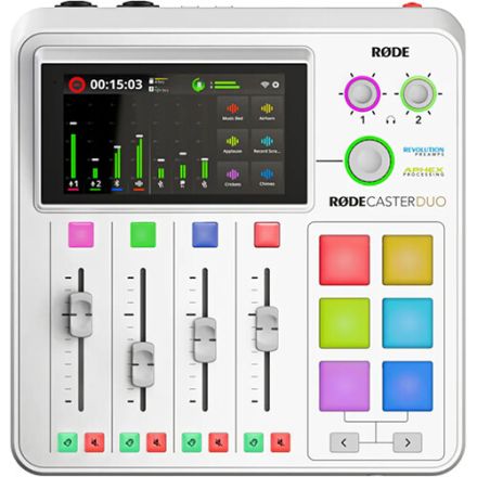 RODE RCDUOW-G RODECASTER DUO INTEGRATED AUDIO PRODUCTION STUDIO (WHITE)