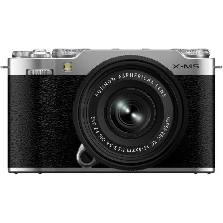 FUJIFILM X-M5S MIRRORLESS CAMERA WITH XC 15-45MM F/3.5-5.6 LENS (SILVER)