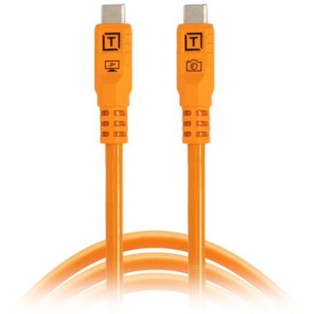 TETHERPRO OPTIMA  CUC10G2-ORG USB-C TO USB-C MALE 10G CABLE (3M)