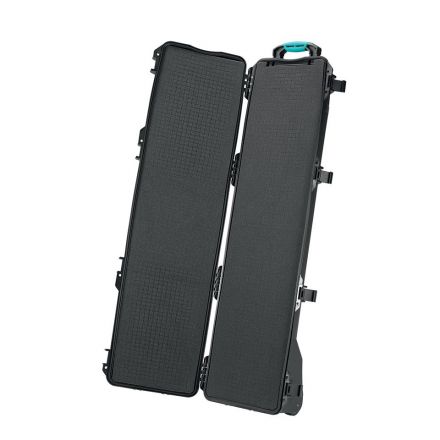 HPRC 6400W RESIN CASE 1128X335X285 MM WHEELED BLACK GRIP WITH BLU BASSANO HANDLE WITH CUBED FOAM