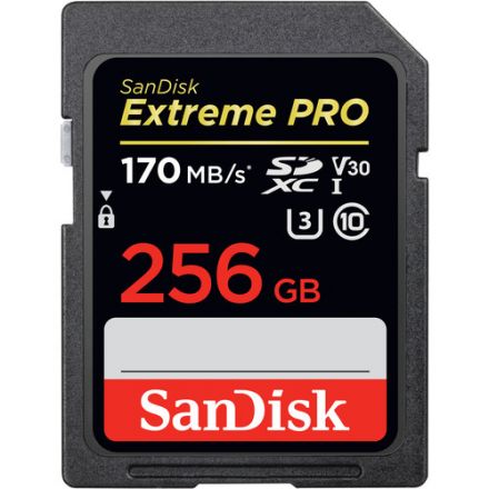 SANDISK EXTREME PRO SDXC 256GB UHS-1 MEMORY CARD 170MB/S