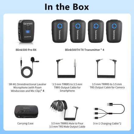 SARAMONIC BLINK500 T4 FOUR CHANNEL WIRELESS MICROPHONE SYSTEM