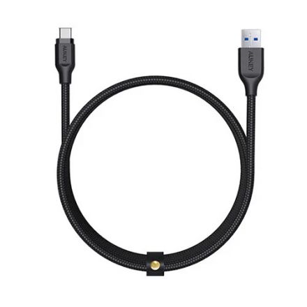 AUKEY CB-AC2 BLACK BRAIDED NYLON USB 3.1 GEN 1 TO USB-C CABLE ( 2M / 6.6FT )
