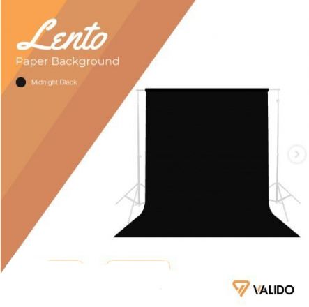VALIDO LENTO MIDNIGHT BLACK PAPER BACKGROUND (2.7mX10m)