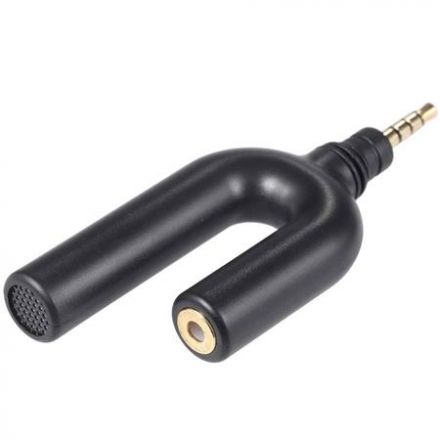 BOYA BY-AUM3 U-SHAPE 3.5MM TRRS OMNIDIRECTIONAL MIC WITH HEADSET SPLITTER ADAPTER FOR IPHONE/IPAD/ANDROID