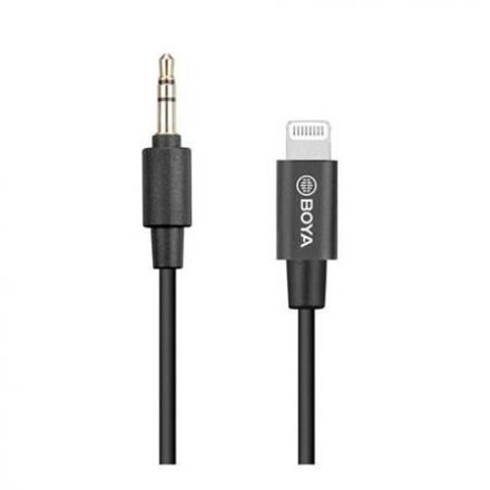 BOYA BY-K1 20CM 3.5MM MALE TRRS TO MALE LIGHTNING ADAPTER CABLE