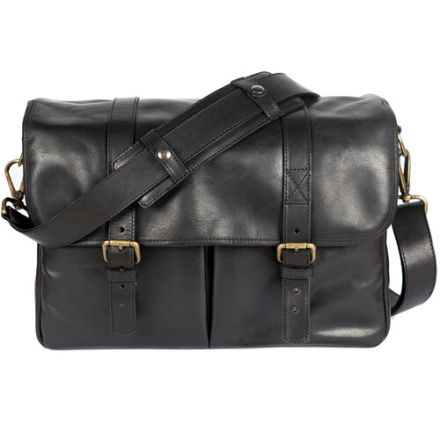 BRONKEY C-BKY-ROM-BAG-04 WAXED CANVAS BLACK COLOR ROMA CAMERA BAG
