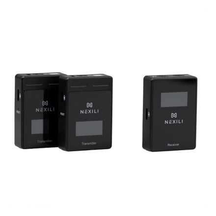 NEXILI VOCO WIRELESS LAV DUO WITH EXTERNAL LAVALIER FOR DSLRS & PHONES