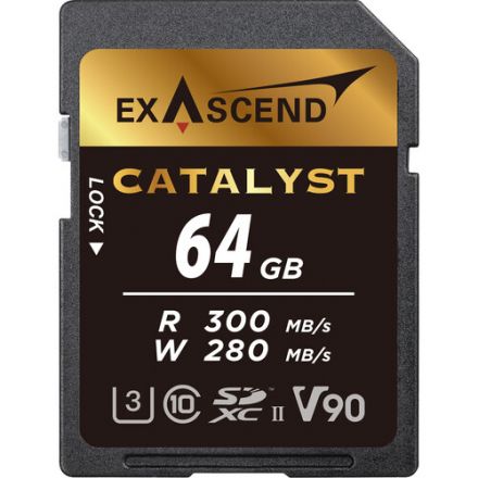 EXASCEND EX64GSDU2 64GB CATALYST UHS-II SDXC MEMORY CARD
