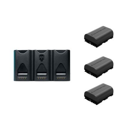 JUPIO JTC-LPE6 TRI-CHARGE USB-C 3-SLOT BATTERY CHARGER FOR CANON +SMALLRIG 4071 LP-E6NH( 3pcs) BUNDLE
