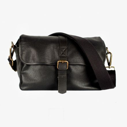 BRONKEY C-BKY-PAR-BAG-04 WAXED CANVAS BLACK COLOR CROSSBODY CAMERA BAG PARIS