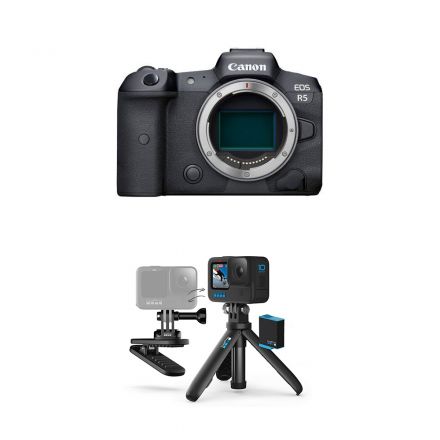 CANON EOS R5 MIRRORLESS DIGITAL CAMERA (BODY ONLY) + GOPRO HERO 10 + SPECIAL ACCESSORIES BUNDLE
