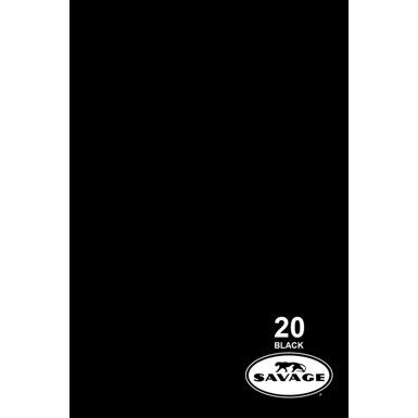 SAVAGE 20-1253 WIDETONE SEAMLESS BACKGROUND PAPER SUPER BLACK (A2 1.35M X 11M)