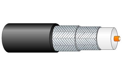 PERCON 0563PTC VK 680 SILVER +UHD-4K COAXIAL 75 OHM CABLE BLACK, DOUBLE BRAID RG59 SDI CABLE (1 METER)