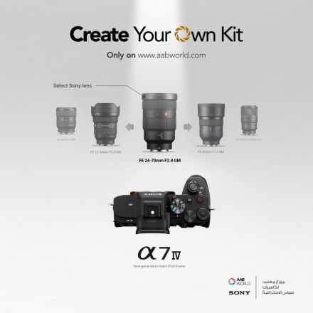 Create You Own Sony A7M4 Body with Sony Lens Kit Bundle