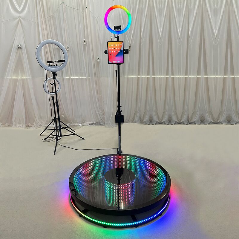 HY SY-80 RGB ABYSS LIGHT GLASS PLATFORM 360 PHOTO BOOTH (80CM)