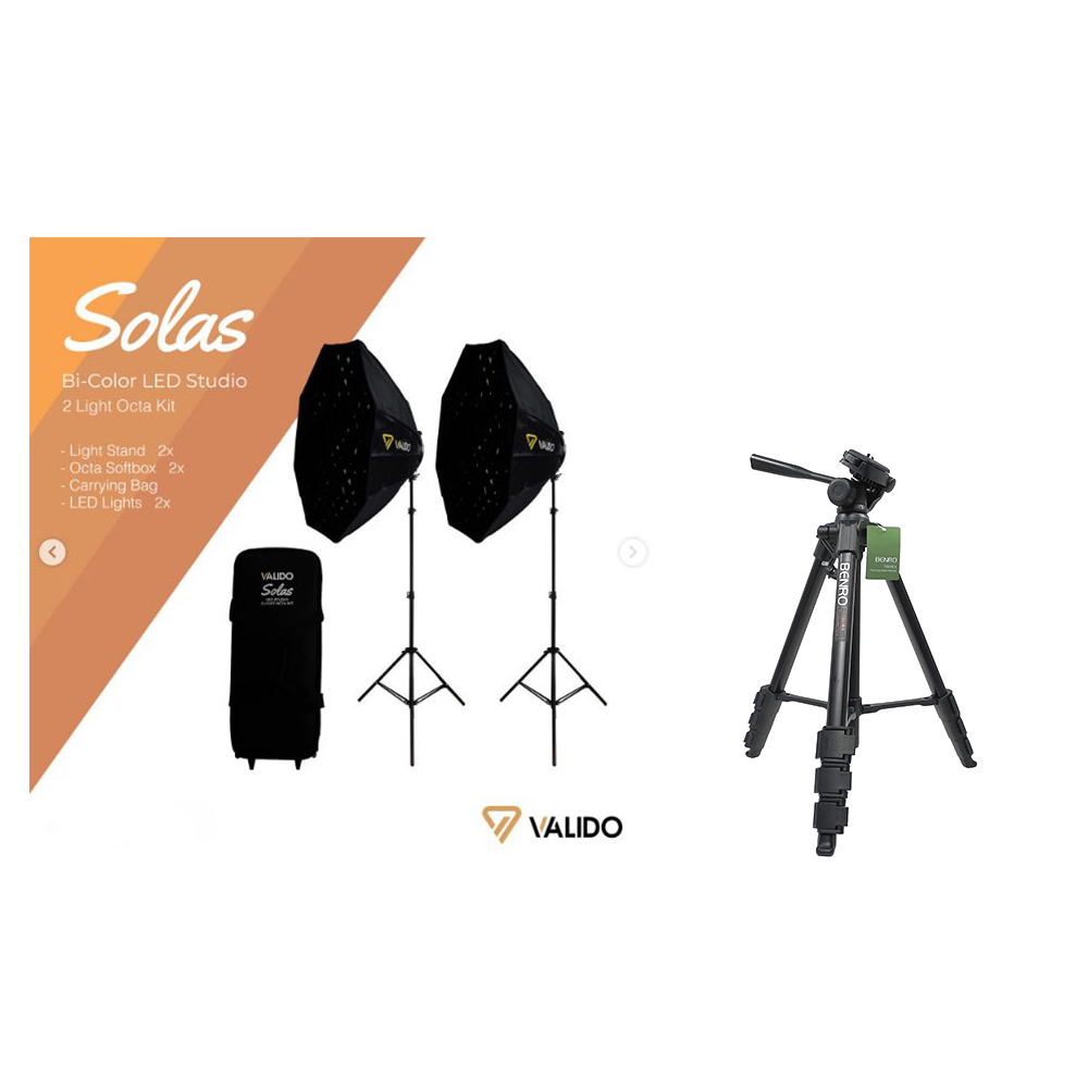 VALIDO SOLAS 48 OCTA LED STUDIO LIGHT KIT+BENRO T899EX-BUNDLE